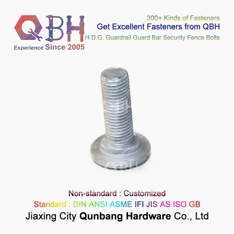 Qbh Cusromized Hot Dipped Galvanized Carbon Steel Highway Road Guardrail Guard Bar Security Fence Bolts