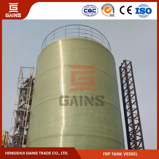 PP FRP 와인딩 탱크 제조업체 중국 GRP FRP 유리 섬유 와인딩 탱크 획득