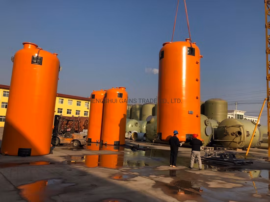 염산, 가성소다 등 화학물질 저장용 FRP 유리섬유 탱크